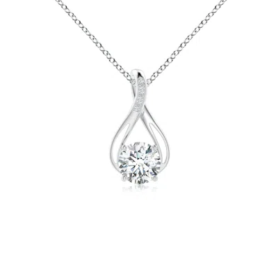 ANGARA ROUND LAB-GROWN DIAMOND INFINITY TWIST PENDANT WITH ACCENTS
