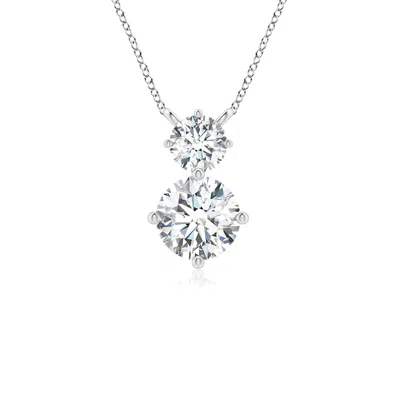 ANGARA ROUND LAB-GROWN DIAMOND TWO STONE PENDANT