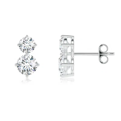 ANGARA ROUND LAB-GROWN DIAMOND TWO STONE STUD EARRINGS