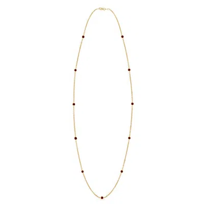 ANGARA ROUND RUBY STATION NECKLACE