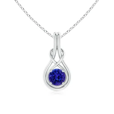 ANGARA ROUND TANZANITE SOLITAIRE INFINITY KNOT PENDANT