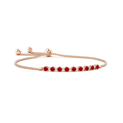 ANGARA RUBY AND DIAMOND TENNIS BOLO BRACELET