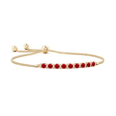 ANGARA RUBY BOLO BRACELET WITH DIAMOND ACCENTS