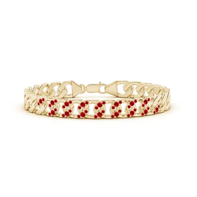 ANGARA RUBY CURB CHAIN LINK BRACELET