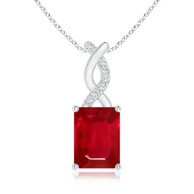 ANGARA RUBY PENDANT WITH DIAMOND ENTWINED BALE