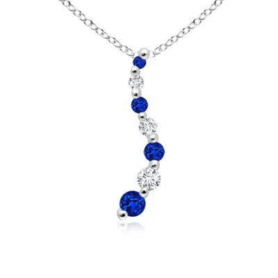 ANGARA SAPPHIRE AND DIAMOND CURVED JOURNEY PENDANT