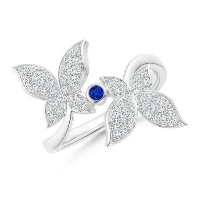 ANGARA SAPPHIRE AND DIAMOND DOUBLE BUTTERFLY RING