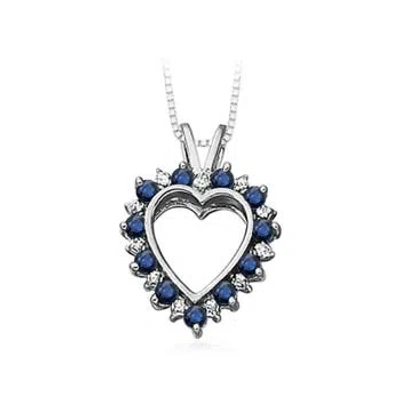ANGARA SAPPHIRE AND DIAMOND HEART PENDANT