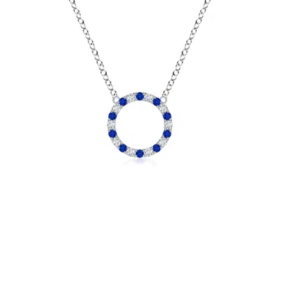 ANGARA SAPPHIRE AND DIAMOND OPEN CIRCLE ETERNITY PENDANT