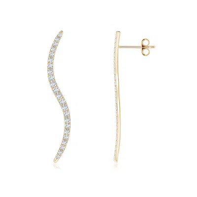 ANGARA SHANGRI-LA - BRUSH STROKE DIAMOND 35MM SHANGRI-LA STUD EARRINGS