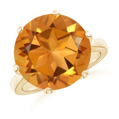 ANGARA SIX PRONG-SET ROUND CITRINE COCKTAIL RING