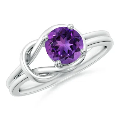 ANGARA SOLITAIRE AMETHYST INFINITY KNOT RING