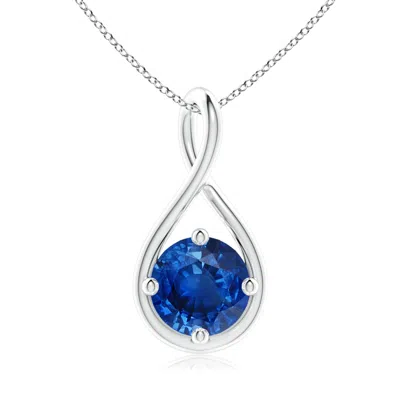 ANGARA SOLITAIRE BLUE SAPPHIRE TWIST BALE PENDANT