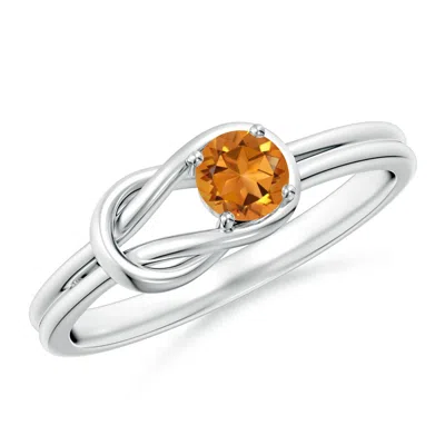 ANGARA SOLITAIRE CITRINE INFINITY KNOT RING