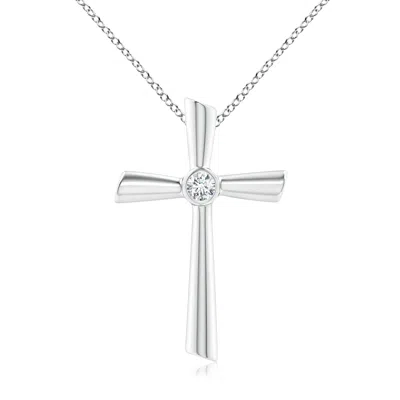 ANGARA SOLITAIRE DIAMOND CROSS PENDANT