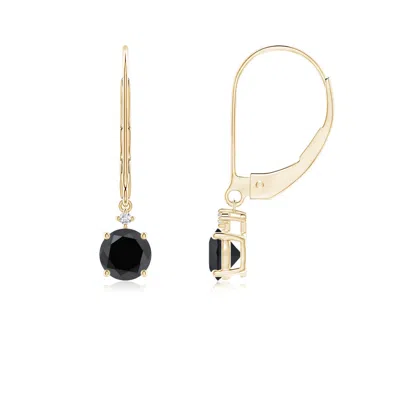 ANGARA SOLITAIRE ENHANCED BLACK DIAMOND DANGLE EARRINGS