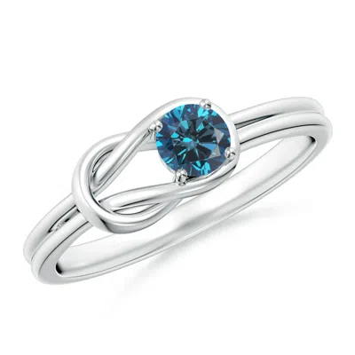 ANGARA SOLITAIRE ENHANCED BLUE DIAMOND INFINITY KNOT RING