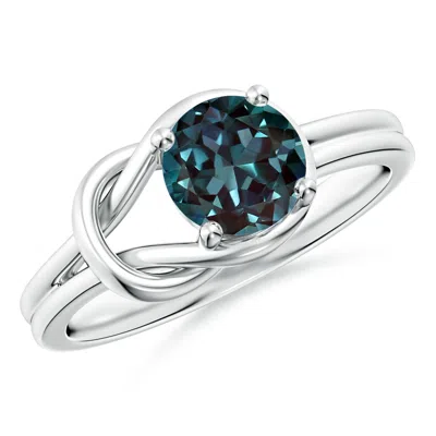 ANGARA SOLITAIRE LAB-GROWN ALEXANDRITE INFINITY KNOT RING