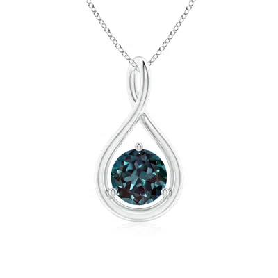 ANGARA SOLITAIRE LAB-GROWN ALEXANDRITE INFINITY TWIST PENDANT