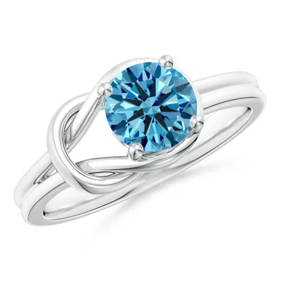 ANGARA SOLITAIRE LAB-GROWN FANCY INTENSE BLUE DIAMOND INFINITY KNOT RING