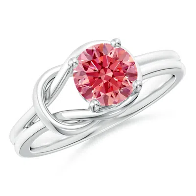 ANGARA SOLITAIRE LAB-GROWN FANCY INTENSE PINK DIAMOND INFINITY KNOT RING