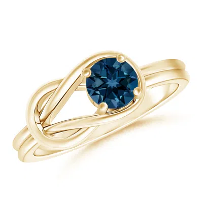 ANGARA SOLITAIRE LONDON BLUE TOPAZ INFINITY KNOT RING