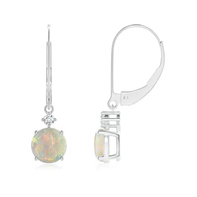 ANGARA SOLITAIRE OPAL DANGLE EARRINGS WITH DIAMOND
