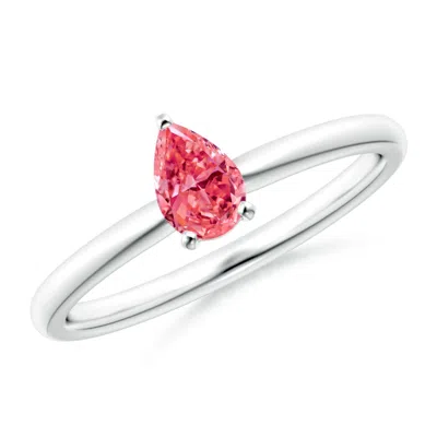 ANGARA SOLITAIRE PEAR-SHAPED LAB-GROWN FANCY INTENSE PINK DIAMOND ENGAGEMENT RING