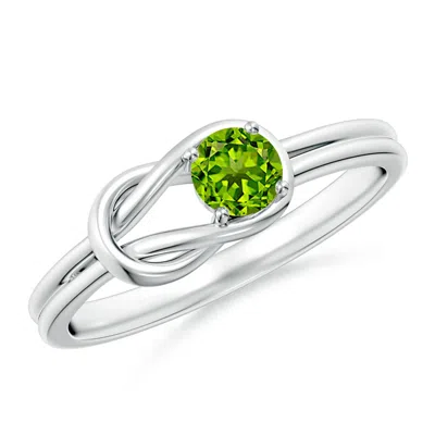 ANGARA SOLITAIRE PERIDOT INFINITY KNOT RING