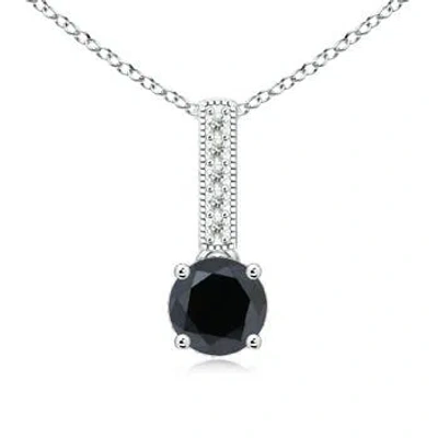 ANGARA SOLITAIRE ROUND ENHANCED BLACK DIAMOND PENDANT