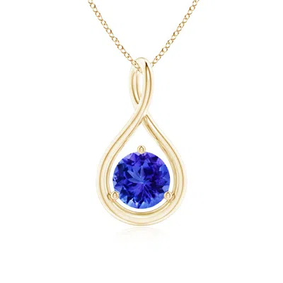ANGARA SOLITAIRE ROUND TANZANITE INFINITY TWIST PENDANT