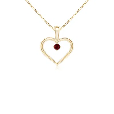 ANGARA SOLITAIRE RUBY HEART PENDANT