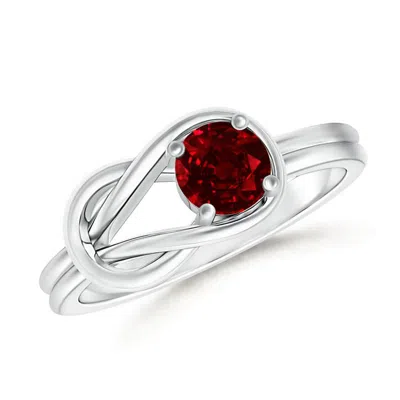 ANGARA SOLITAIRE RUBY INFINITY KNOT RING