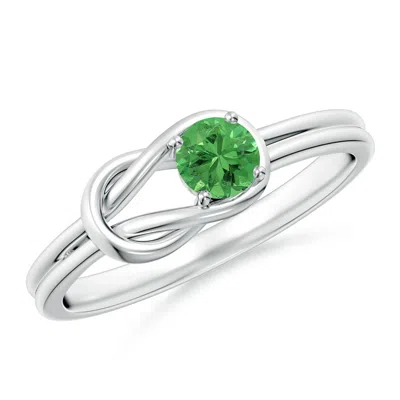 ANGARA SOLITAIRE TSAVORITE INFINITY KNOT RING