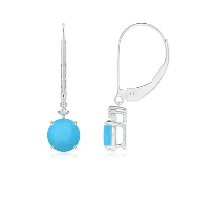 ANGARA SOLITAIRE TURQUOISE DANGLE EARRINGS