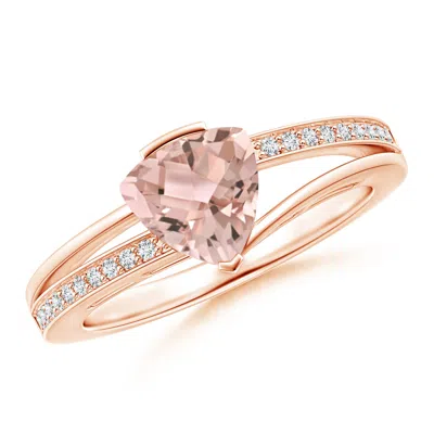 ANGARA SPLIT SHANK TRILLION MORGANITE RING