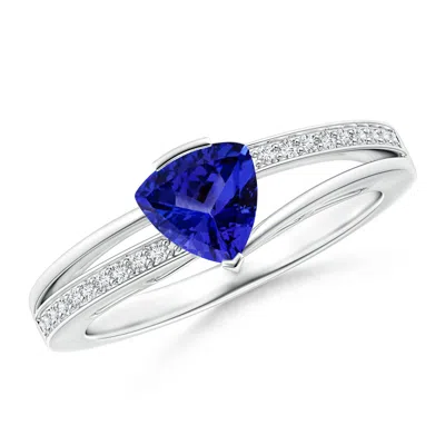ANGARA SPLIT SHANK TRILLION TANZANITE ENGAGEMENT RING