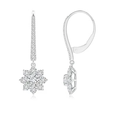 ANGARA STARBURST DIAMOND LEVERBACK DROP EARRINGS