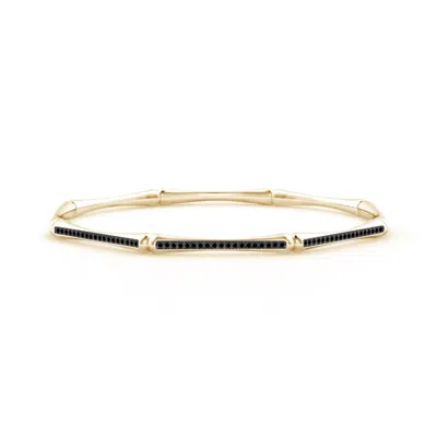 ANGARA STUDDED INDOCHINE BAMBOO ENHANCED BLACK DIAMOND BANGLE
