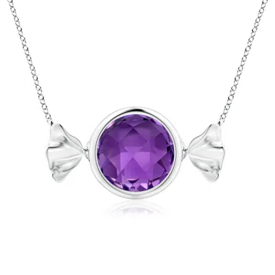 ANGARA SWEET TREATS ROUND AMETHYST CANDY PENDANT