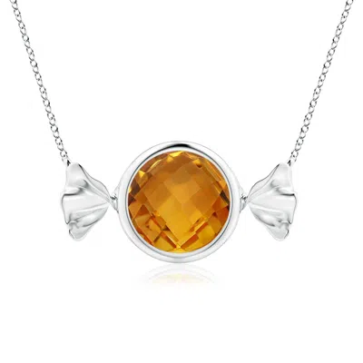 ANGARA SWEET TREATS ROUND CITRINE CANDY PENDANT