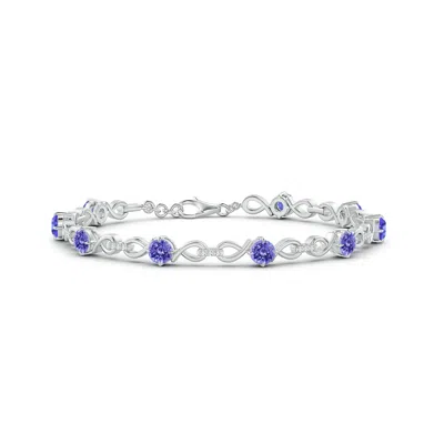 ANGARA TANZANITE AND DIAMOND INFINITY LINK BRACELET