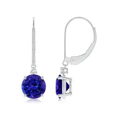 ANGARA TANZANITE AND DIAMOND LEVERBACK DROP EARRINGS