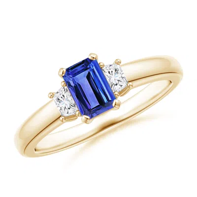 ANGARA TANZANITE AND DIAMOND THREE STONE RING