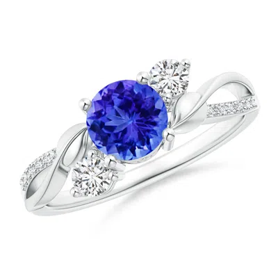 ANGARA TANZANITE AND DIAMOND TWISTED VINE RING