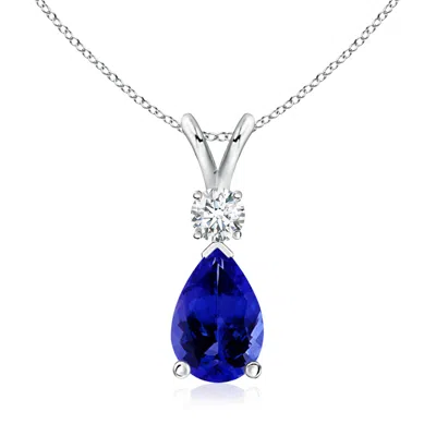 ANGARA TANZANITE TEARDROP PENDANT WITH DIAMOND