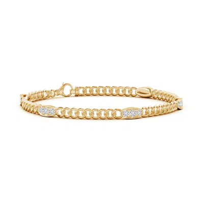 ANGARA THREE STONE DIAMOND STATION STACKABLE BRACELET
