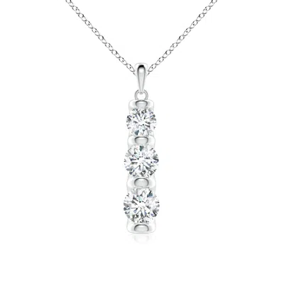 ANGARA THREE STONE ROUND LAB-GROWN DIAMOND JOURNEY PENDANT