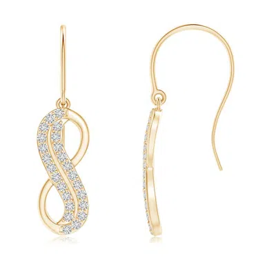 ANGARA TWIN-ROW DIAMOND INFINITY DANGLE EARRINGS