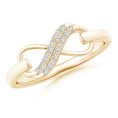 ANGARA TWIN-ROW DIAMOND SWIRL INFINITY LINK RING